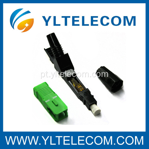 Conectores rápidos de fibra óptica FTTH SC / APC SM